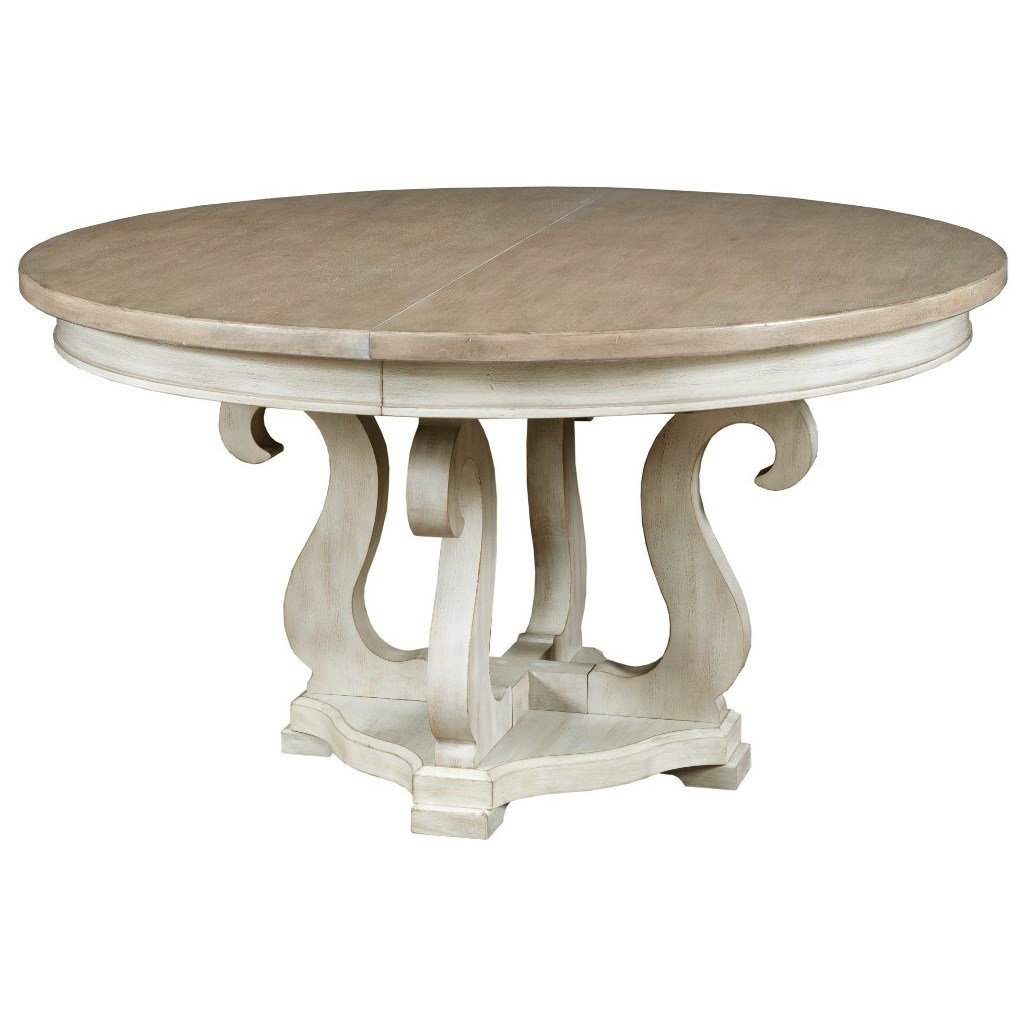 American Drew Litchfield Sussex Round Dining Table with 20" Leaf